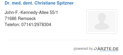 Dr med dent christiane spitzner 458439