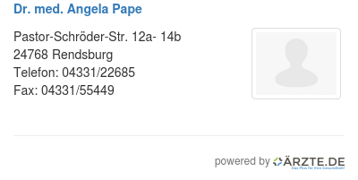 Dr med angela pape