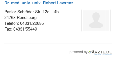 Dr med univ univ robert lawrenz