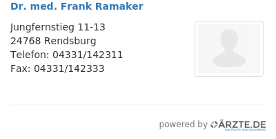 Dr med frank ramaker