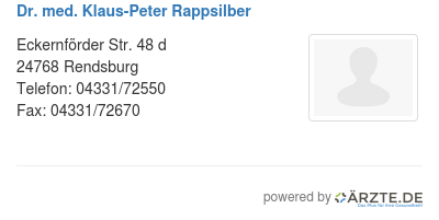 Dr med klaus peter rappsilber