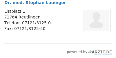 Dr med stephan lauinger