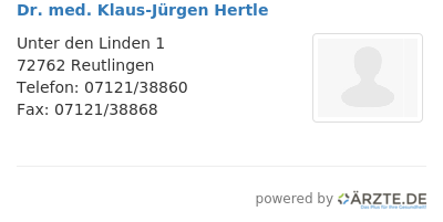 Dr med klaus juergen hertle