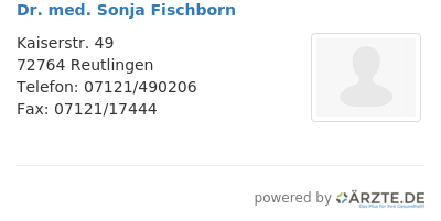 Dr med sonja fischborn
