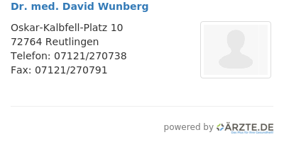 Dr med david wunberg