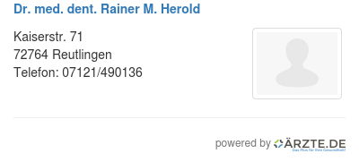 Dr med dent rainer m herold