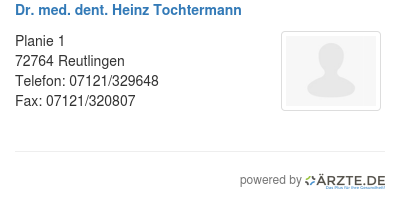 Dr med dent heinz tochtermann
