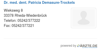 Dr med dent patricia demasure trockels