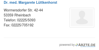 Dr med margarete luettkenhorst
