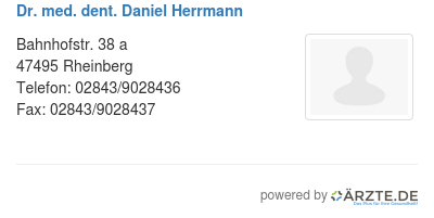 Dr med dent daniel herrmann