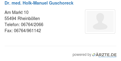 Dr med holk manuel guschoreck