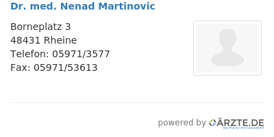 Dr med nenad martinovic