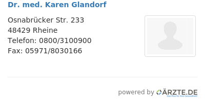 Dr med karen glandorf