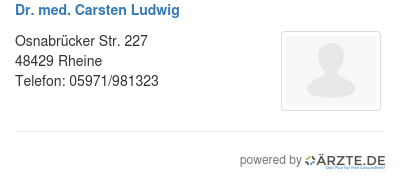 Dr med carsten ludwig
