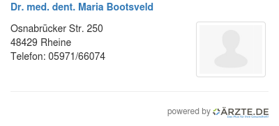 Dr med dent maria bootsveld