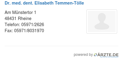 Dr med dent elisabeth temmen toelle
