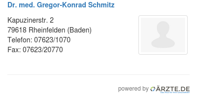 Dr med gregor konrad schmitz