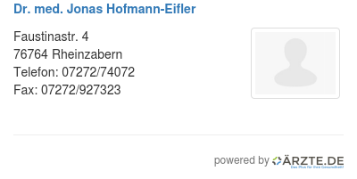 Dr med jonas hofmann eifler