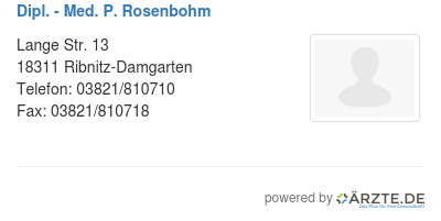 Dipl med p rosenbohm