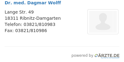 Dr med dagmar wolff