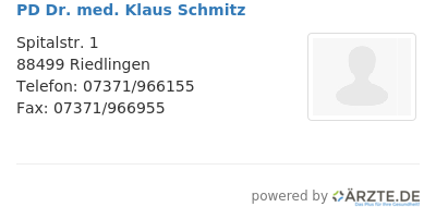 Pd dr med klaus schmitz 578788