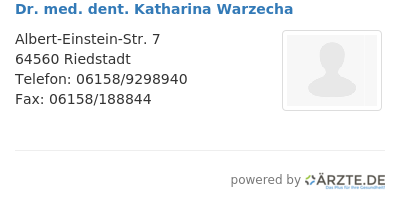 Dr med dent katharina warzecha