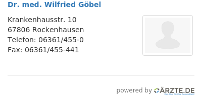 Dr med wilfried goebel