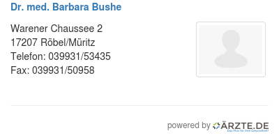 Dr med barbara bushe