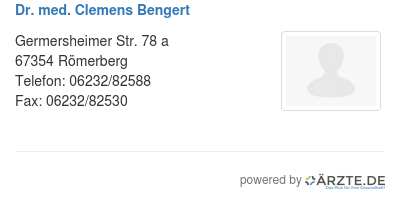 Dr med clemens bengert
