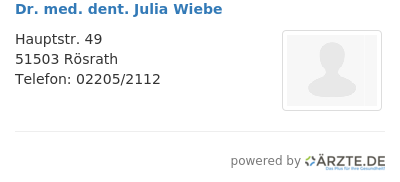 Dr med dent julia wiebe