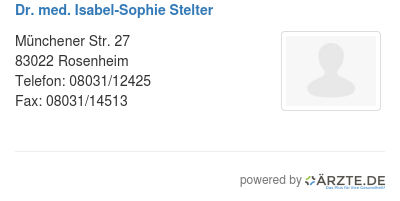 Dr med isabel sophie stelter