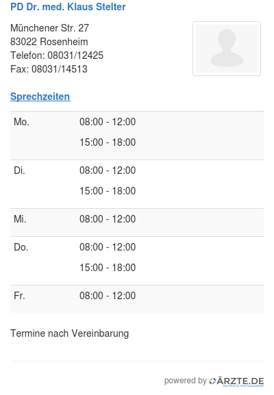 Pd dr med klaus stelter