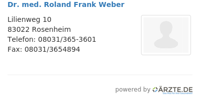 Dr med roland frank weber