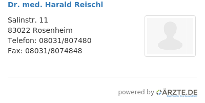 Dr med harald reischl