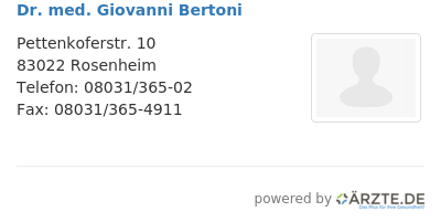 Dr med giovanni bertoni