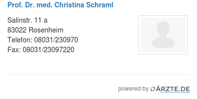 Prof dr med christina schraml