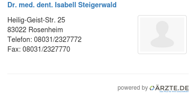 Dr med dent isabell steigerwald 329795