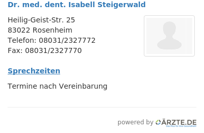 Dr med dent isabell steigerwald