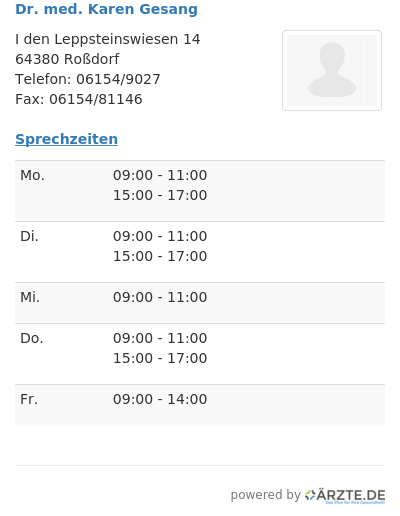 Dr med karen gesang