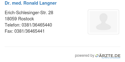 Dr med ronald langner