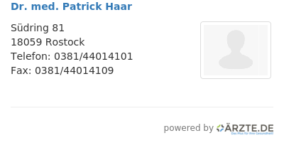 Dr med patrick haar
