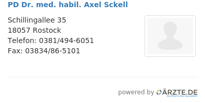 Pd dr med habil axel sckell
