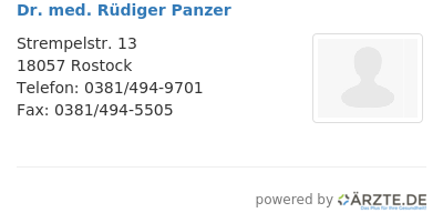Dr med ruediger panzer
