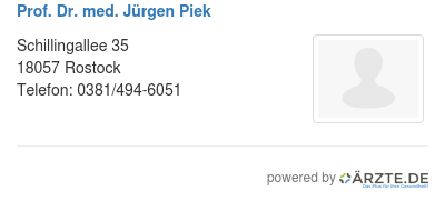 Prof dr med juergen piek