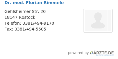 Dr med florian rimmele