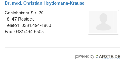 Dr med christian heydemann krause