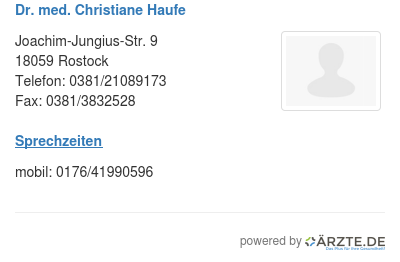 Dr med christiane haufe