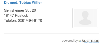 Dr med tobias wilfer