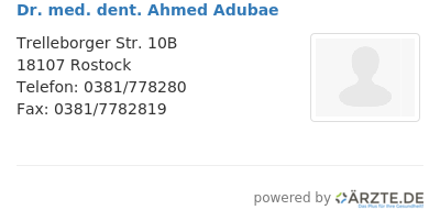 Dr med dent ahmed adubae