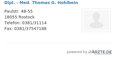 Dipl med thomas g hohlbein